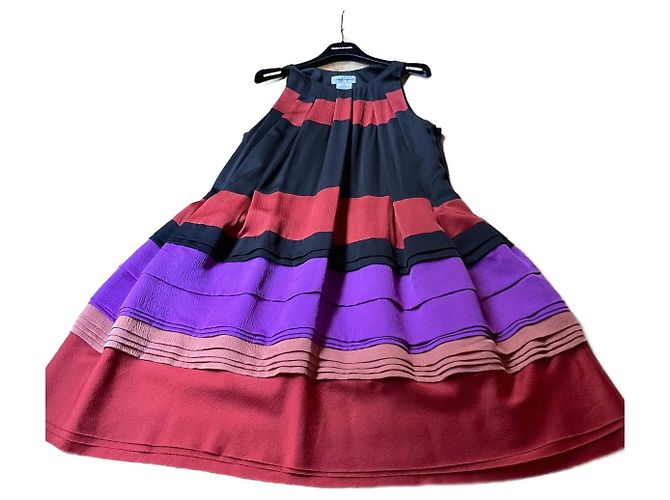 Vestido Sonia Rykiel de gasa de seda con volantes