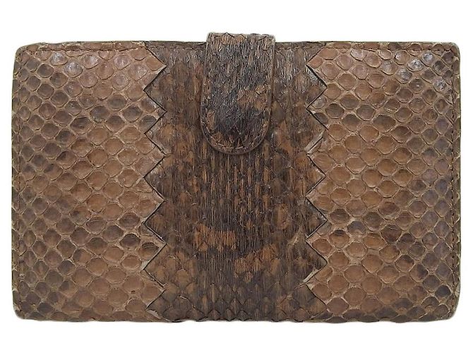 Bottega Veneta Python Wallet Brown