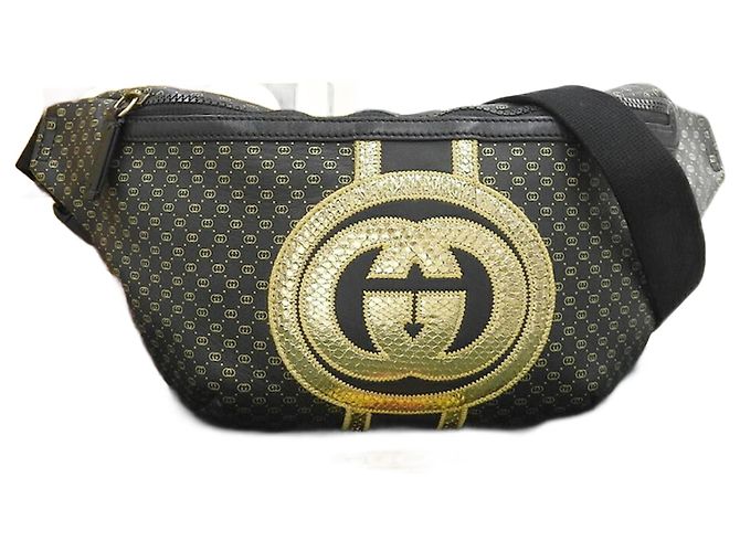 Gucci Dapper Dan Bauchtasche Schwarz