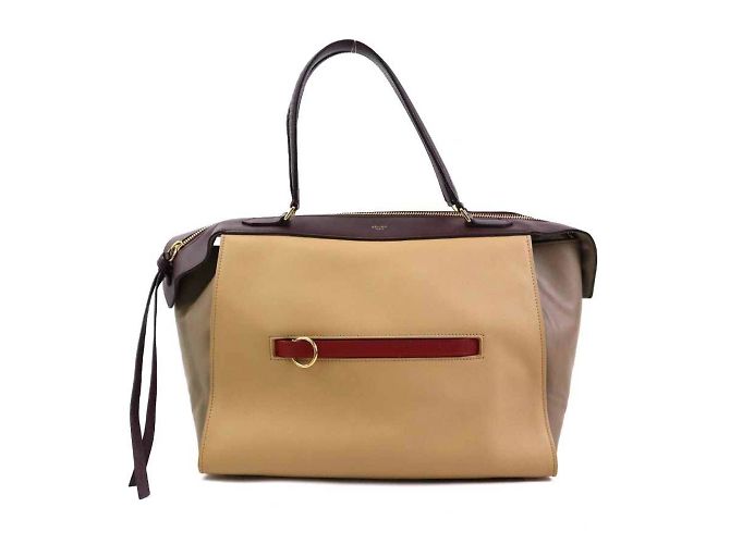 Céline Bolsa de mão Celine Small Ring Bege Bordeaux