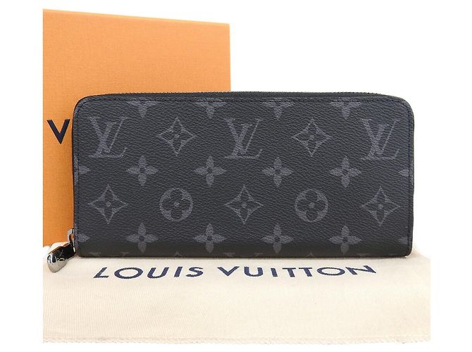 Louis Vuitton Monogram Eclipse Zippy Wallet Horizontal Cloth