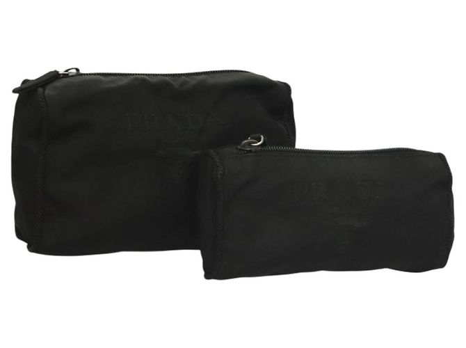 Pochette Prada Nylon 2Set Nera Auth SW1078 Nero