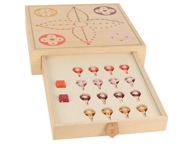 LOUIS VUITTON Gioco Pegboard Vivienne Legno Beige LV Auth 126237SM