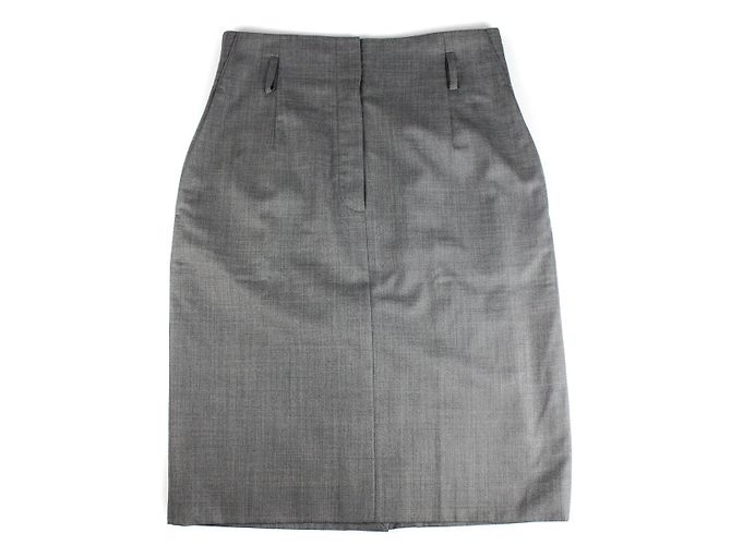 HERMÈS - Wollrock (Größe 40) Grau