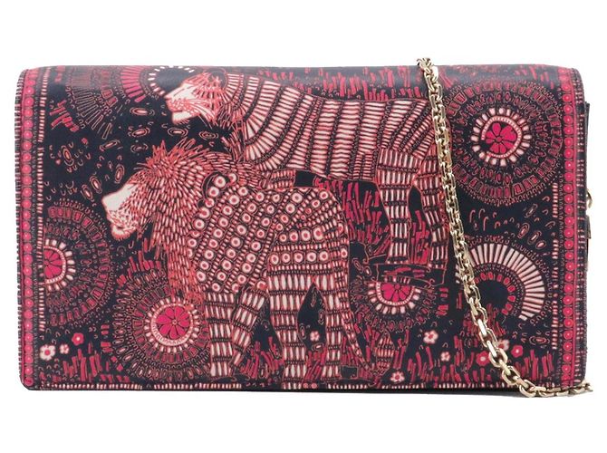 DIOR - Bolso de hombro Lady Dior en cuero fucsia Púrpura