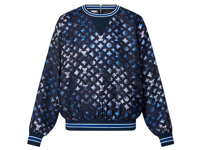 LOUIS VUITTON - Suéter de seda monogramado Mahina Louis Vuitton (S) Preto