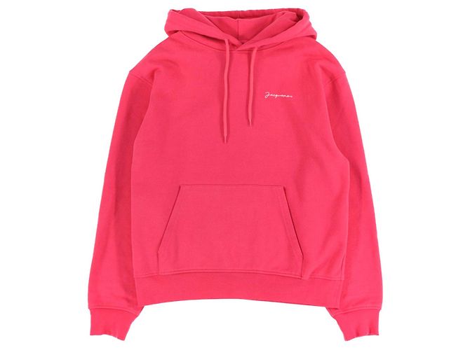 JACQUEMUS - El sudadera bordada Jacquemus en algodón rosa (XL)