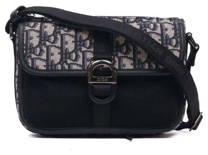 DIOR - Borsa Messenger Dior in tela obliqua Dior Blu