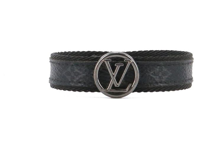 LOUIS VUITTON - Pulseira LV Circle Louis Vuitton em lona monogramada eclipse Preto