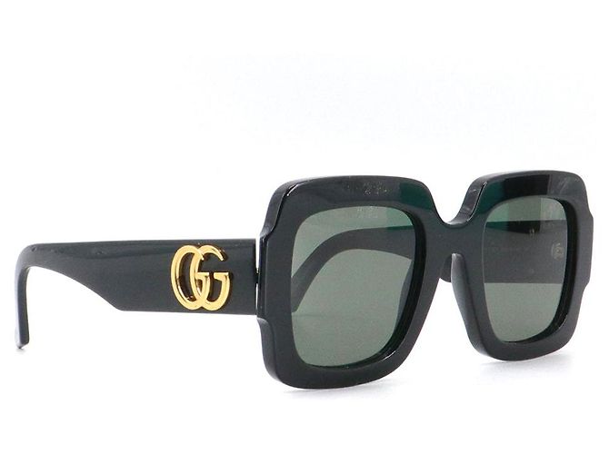 Occhiali da sole GG Gucci in plastica nera Nero