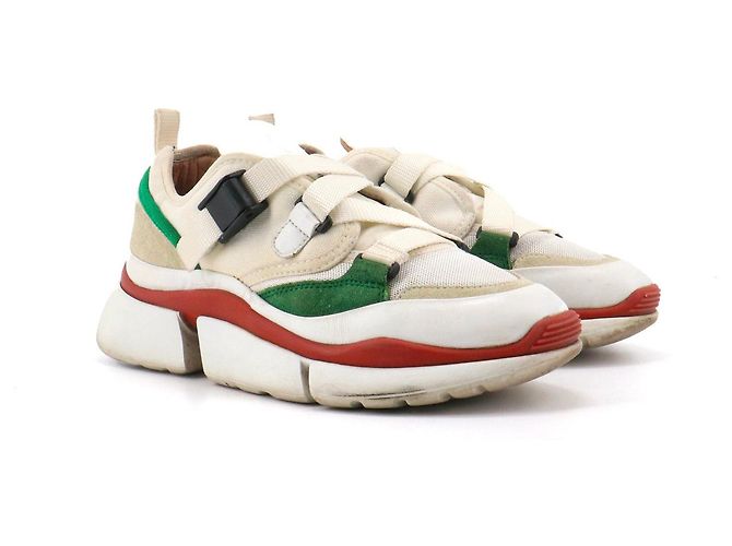 CHLOÉ - Sonnie Chloé Sneaker aus beigem Leder (T37)