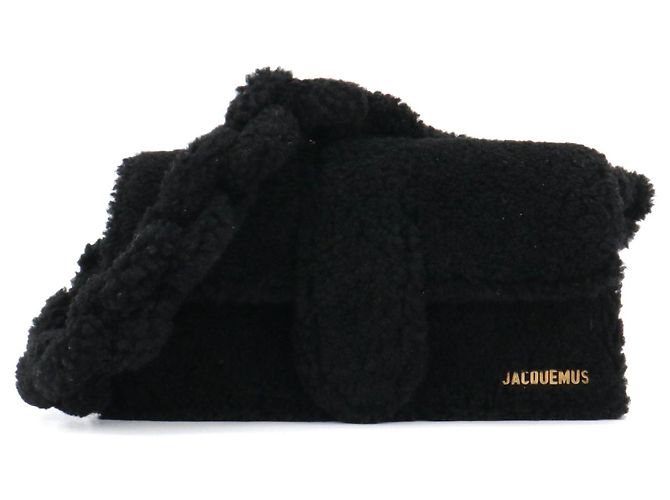 JACQUEMUS - Bolsa de ombro Jacquemus Le Bambidou em lã bouclé preta Preto