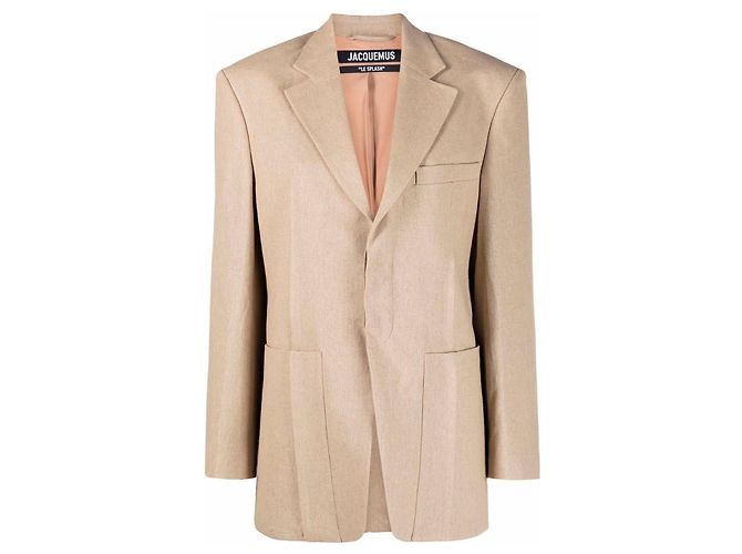 JACQUEMUS - Le Splash Jacquemus linen jacket (T38) Beige
