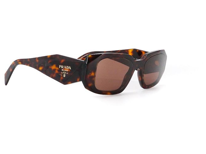 PRADA - Prada brown tortoiseshell plastic sunglasses
