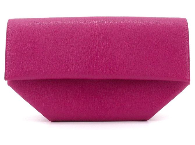 HERMÈS - Bolsa Opli Hermès em couro de cabra roxo-rosa