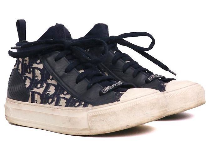 DIOR - Baskets Walk'n'dior Dior en maille bleu marine (T36)