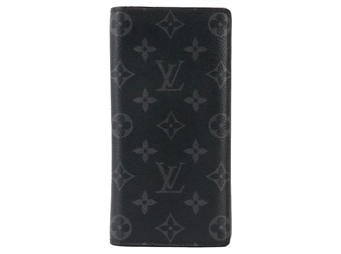 LOUIS VUITTON - Louis Vuitton Brazza wallet in eclipse monogram canvas Black Cloth  ref.2355551