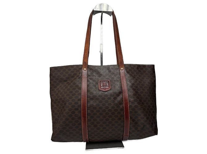 Big Bag Céline Sac big en cuir monogramme vintage Celine marron