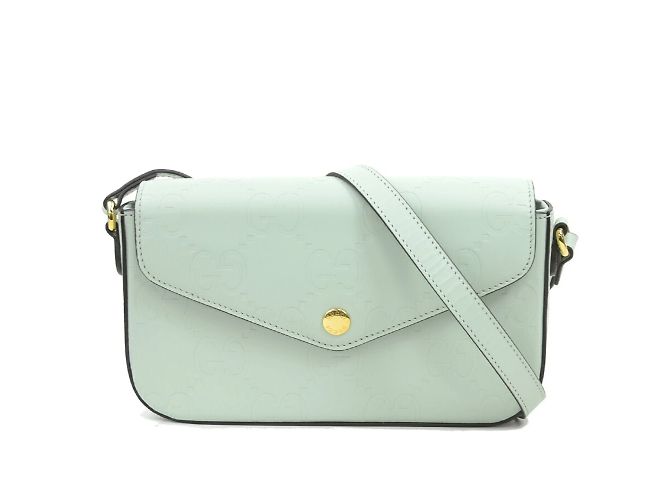 Bolsa de ombro de couro super mini Gucci
