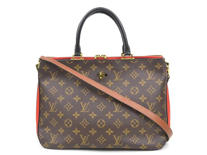 Sac à main Louis Vuitton Monogram Mille-feuille Noir Rouge Monogramme
