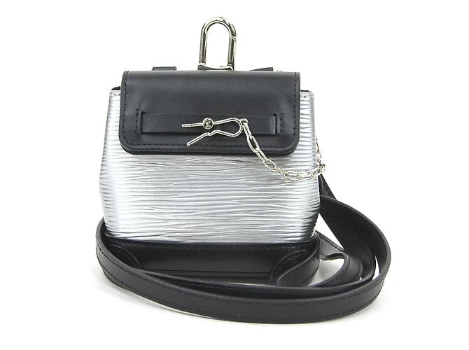 Borsa a Spalla Steamer Micro Epi Louis Vuitton Nero Argento