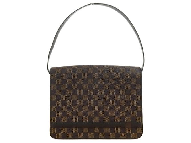 Bolsa de Ombro Damier Tribeca da Louis Vuitton Branco Damier ebene