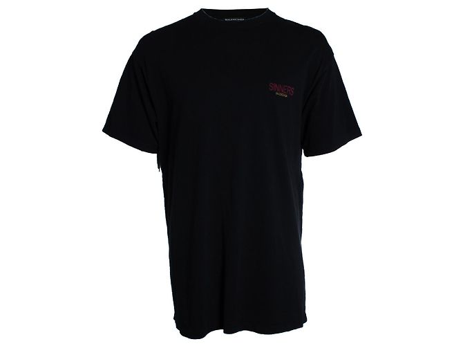 T-shirt Sinners di Balenciaga Nero