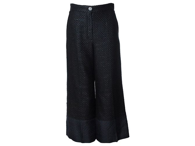 Chanel, schwarze cropped Hose