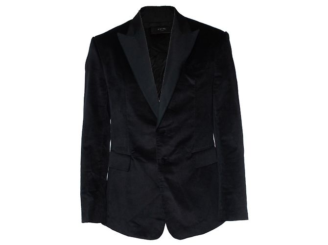 Schwarze Samt Smokingjacke Amiri