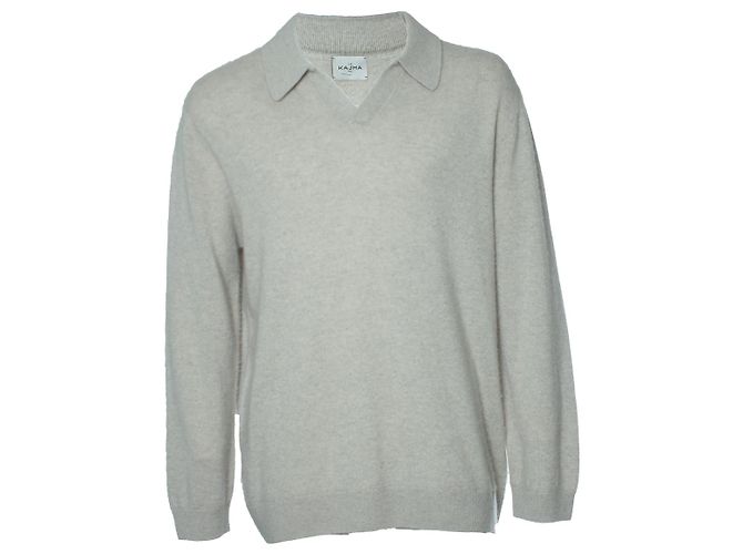 Autre Marque Le Kasha, Graues Cashmere-Polo mit langen Ärmeln