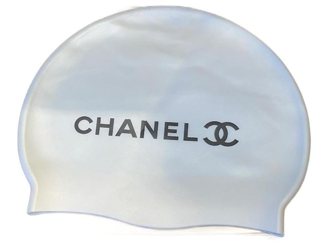Chanel Badekappe weiß Silikon