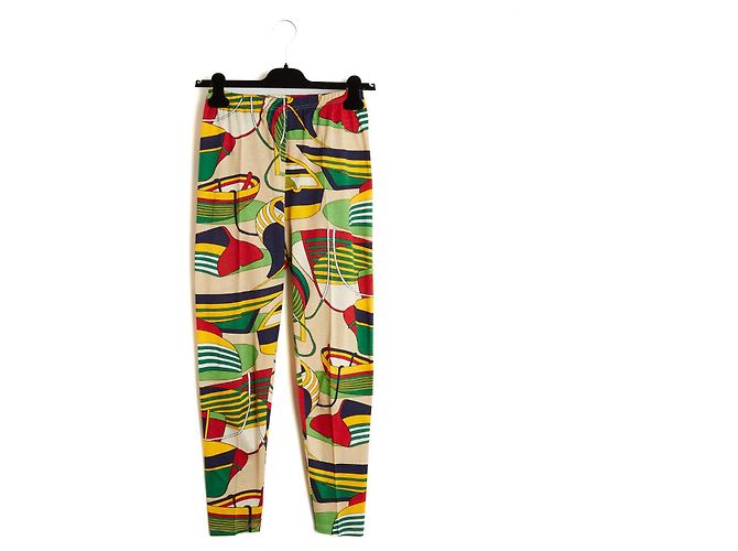 Leggings Hermès FR38 Thalassa de Jersey de Algodón Talla M Internacional US28 Hermes Multicolor