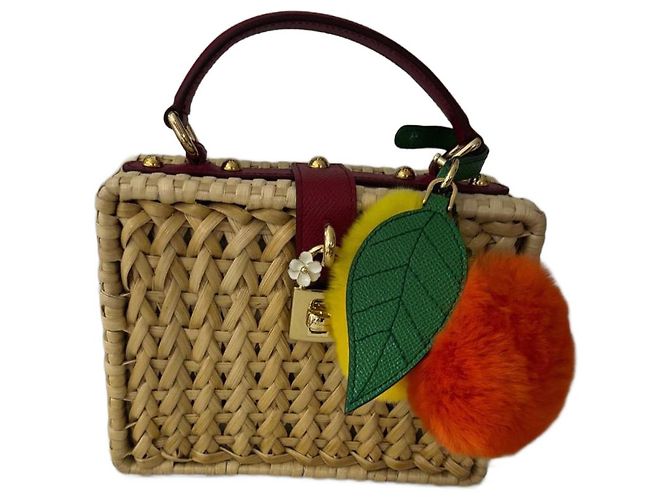 Dolce & Gabbana Lederhandtasche Beige