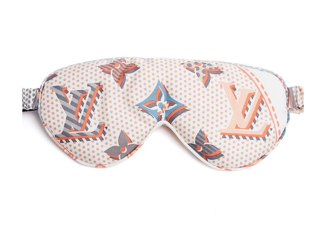 Máscara de Sueño de Seda Louis Vuitton LV Monogram Silk Twill Eyemask Nueva Multicolor