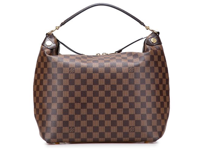 Hobo Duomo Damier Ebene Marrón Louis Vuitton Castaño