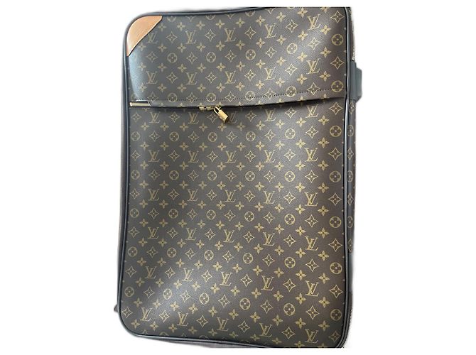 Louis Vuitton Grande valise monogramme Pêche Marron foncé