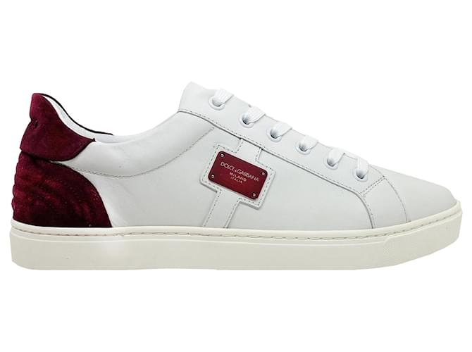 Dolce & Gabbana Logo Leather Sneakers White Pony-style calfskin  ref.2357062