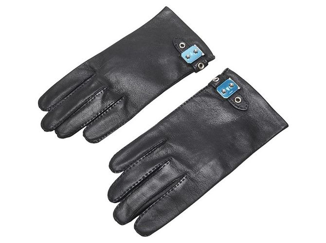 Luvas de couro Hermès Preto