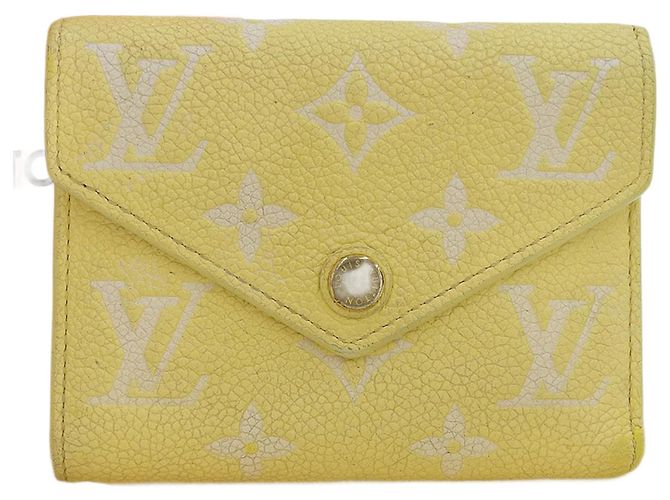 Louis Vuitton Monogram Empreinte Wallet M81428 Yellow