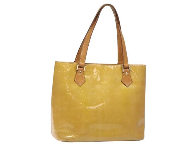 LOUIS VUITTON Sac à main Houston Monogram Vernis Beige M91004 LV Auth th6217