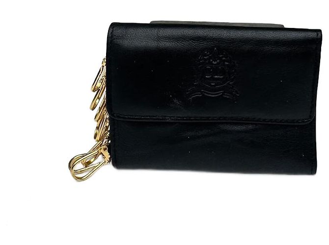Vintage Dior Leather Key Holder black