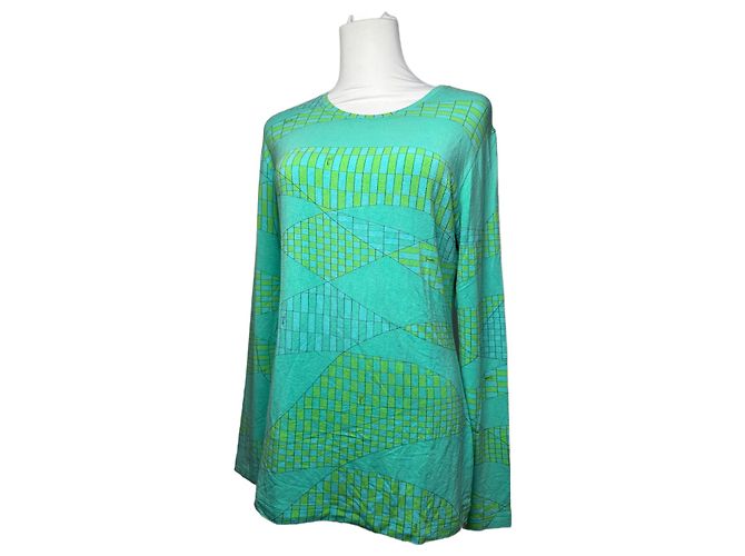 Vintage Emilio Pucci Viskosepullover Blaugrün 