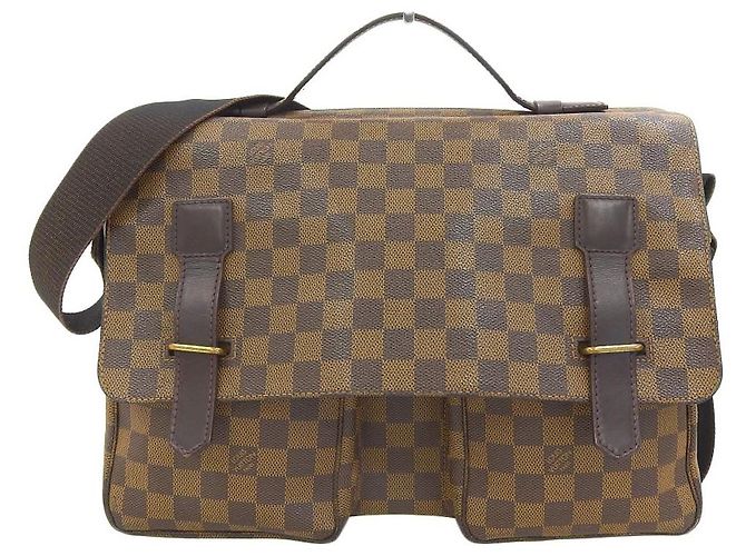 Bolsa de Ombro Damier Broadway Louis Vuitton Marrom