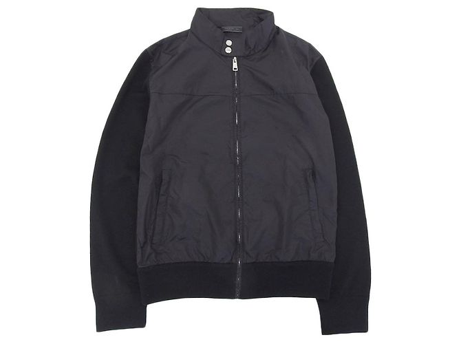Prada Nylon Wool Jacket Black 54