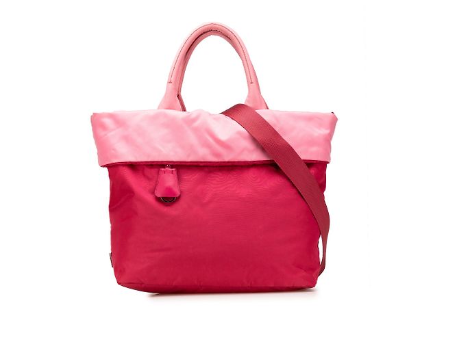 Sac satchel réversible Prada Pink Tessuto Rose