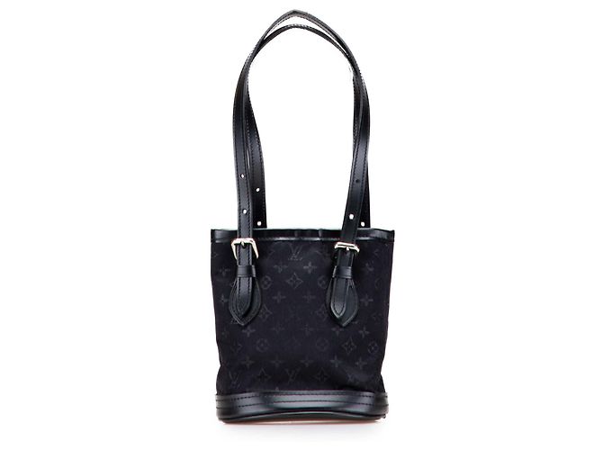 Bucket Secchiello Mini Satin Monogram Nero Louis Vuitton 