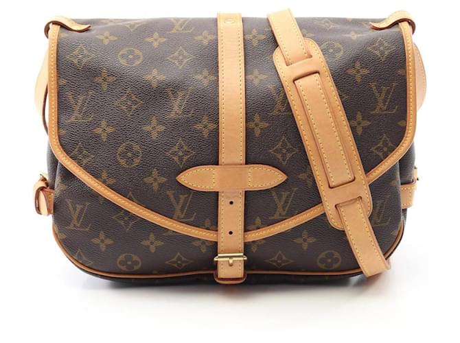 Louis Vuitton Saumur 30 Shoulder Bag Brown Monogram Cloth  ref.2359471