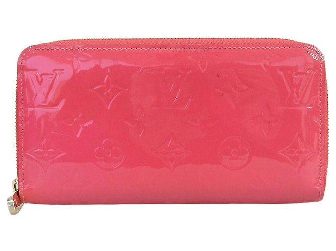 Louis Vuitton Monogram Vernis Zippy Wallet Pink