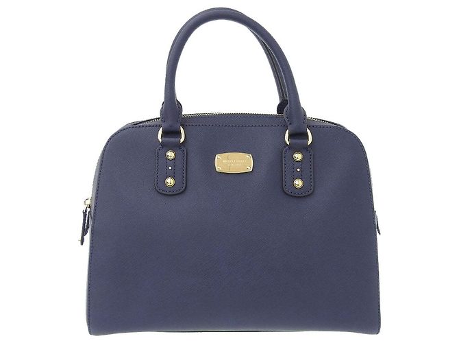 Borsa in pelle Michael Kors blu navy Giallo