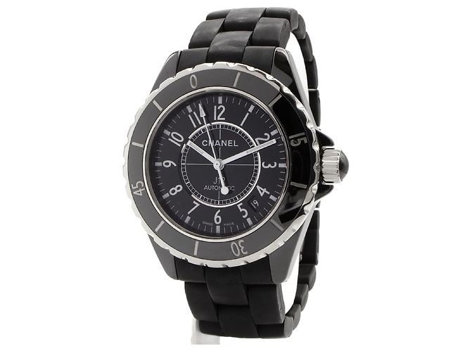 Relógio automático Chanel J12. Preto
